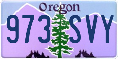 OR license plate 973SVY