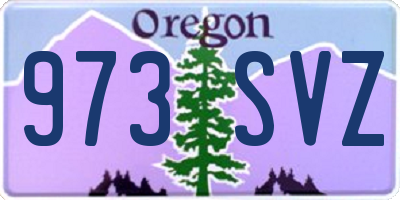 OR license plate 973SVZ