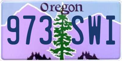 OR license plate 973SWI
