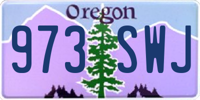 OR license plate 973SWJ