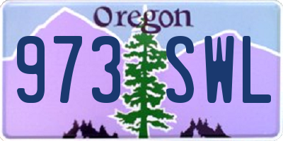 OR license plate 973SWL