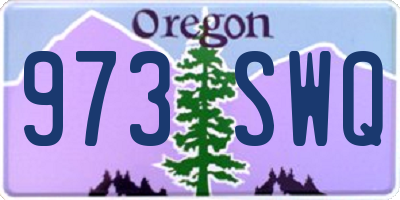 OR license plate 973SWQ