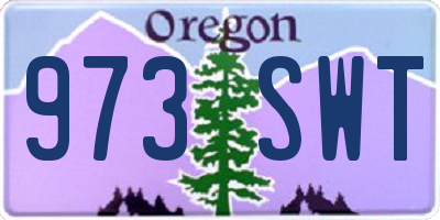 OR license plate 973SWT