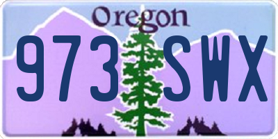 OR license plate 973SWX