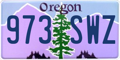 OR license plate 973SWZ