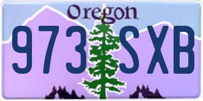 OR license plate 973SXB