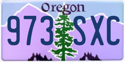OR license plate 973SXC