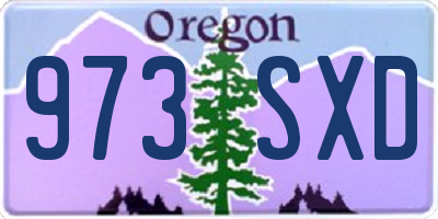 OR license plate 973SXD