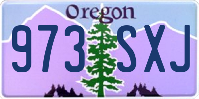 OR license plate 973SXJ