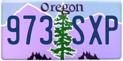 OR license plate 973SXP