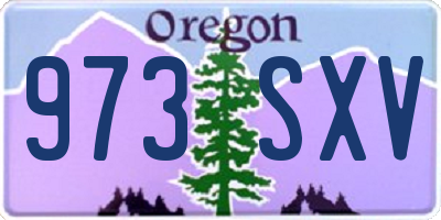 OR license plate 973SXV