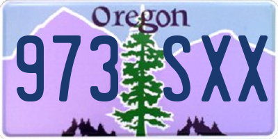 OR license plate 973SXX