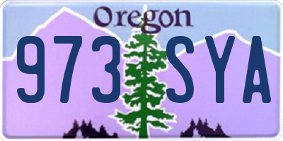 OR license plate 973SYA