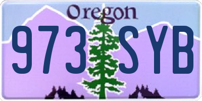 OR license plate 973SYB