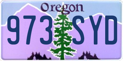 OR license plate 973SYD