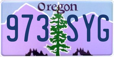 OR license plate 973SYG