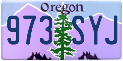 OR license plate 973SYJ