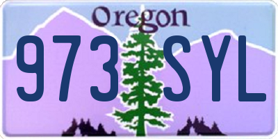 OR license plate 973SYL