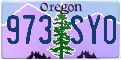 OR license plate 973SYO