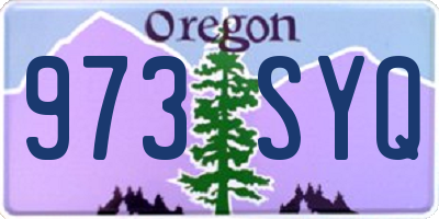 OR license plate 973SYQ