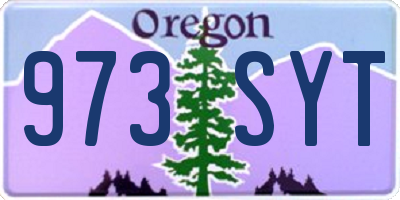 OR license plate 973SYT