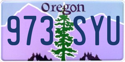 OR license plate 973SYU