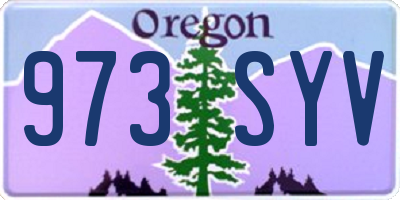 OR license plate 973SYV