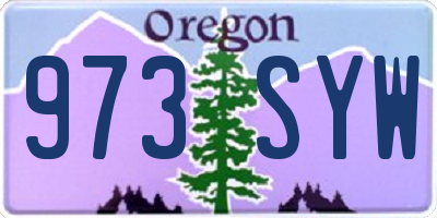 OR license plate 973SYW