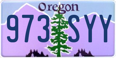 OR license plate 973SYY