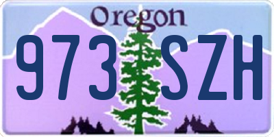 OR license plate 973SZH