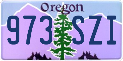 OR license plate 973SZI