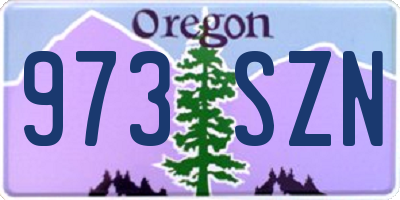 OR license plate 973SZN