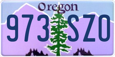 OR license plate 973SZO