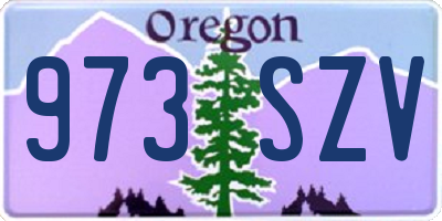 OR license plate 973SZV