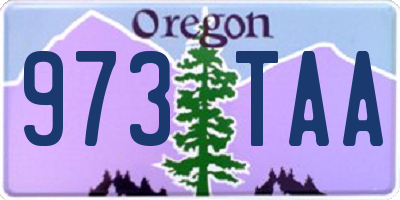 OR license plate 973TAA