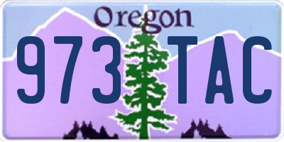 OR license plate 973TAC