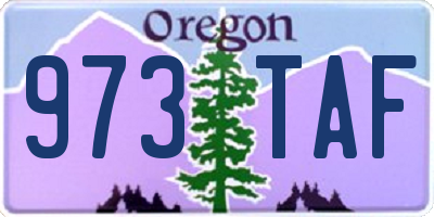 OR license plate 973TAF