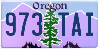 OR license plate 973TAI