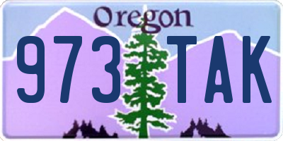 OR license plate 973TAK