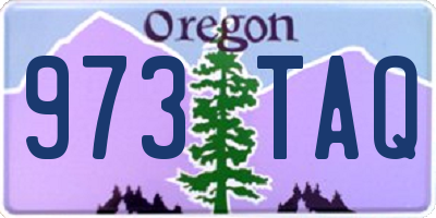 OR license plate 973TAQ