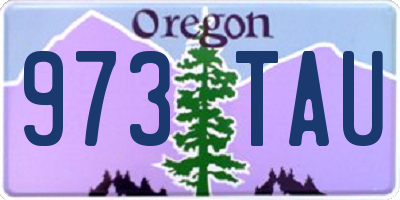 OR license plate 973TAU