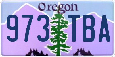 OR license plate 973TBA