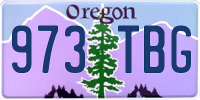 OR license plate 973TBG