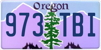 OR license plate 973TBI