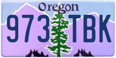 OR license plate 973TBK