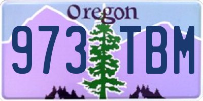 OR license plate 973TBM