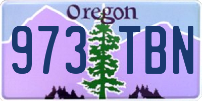 OR license plate 973TBN
