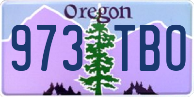 OR license plate 973TBO