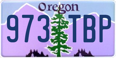 OR license plate 973TBP