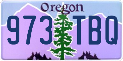 OR license plate 973TBQ